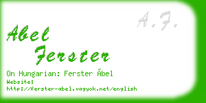 abel ferster business card
